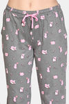 Zivame Pretty Pigs Cotton Pyjama Set - Wild Dove — thumbnail 6
